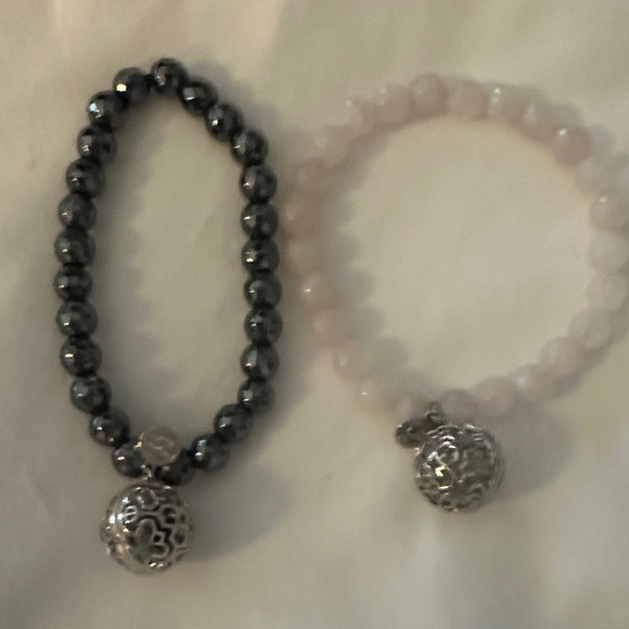 Origami Owl Silver and Black Beaded Bracelets - Picture 1 of 3